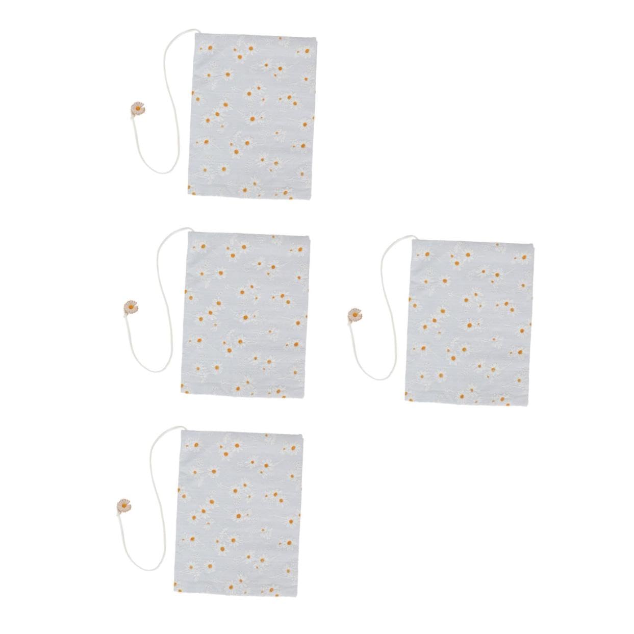 OSALADI 4 Pièces Couverture De Livre En Tissu Couvertures De Livres En Tissu Manche Petite Couverture De Livre Nappe Pour Reliure Pochette De Livre Lavable Chiffon