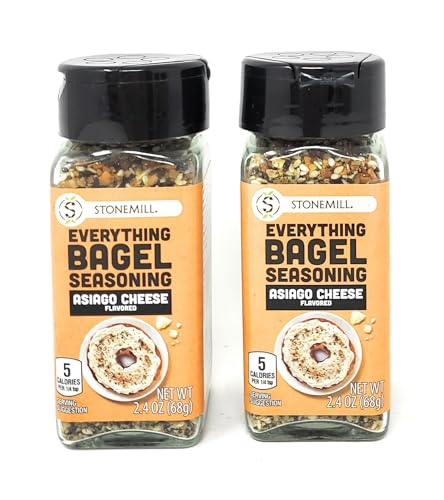 Everything Bagel Seasoning Asiago Cheese Flavored 2.4 oz/68 (Pack of 2)