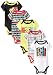 DC Shoes Co Baby-Boys Newborn 5 Pack Bodysuits - Yellow Black Red Group
