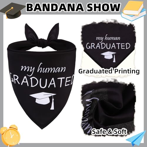 PUPTECK Cachecol bandana de formatura para cães com lindo boné de cachorro, suprimentos de decoração