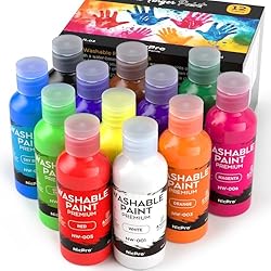 Nicpro 12 Colors Washable Finger Paint Set