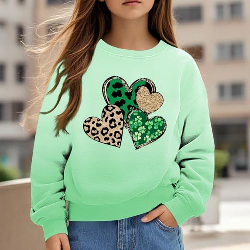 Cute St Pattys Day Outfits for Girls Long Sleeve Crewneck Pullover Tops Teens Saint Patricks Sweater Shirts2