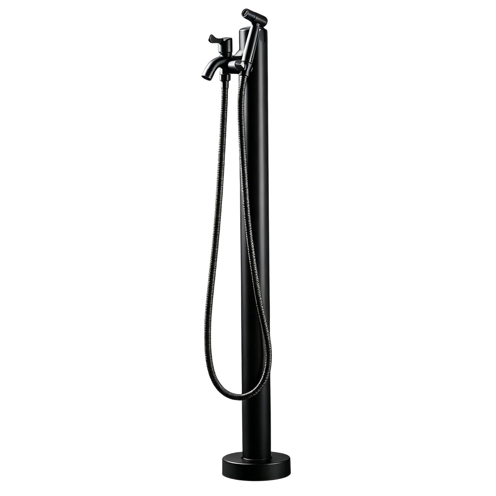 Junvstor Black White Vertical Garden Water Column With Faucet, 60/95Cm Outdoor Water Spigot With Spray Gun Antifreeze Faucet Water Dispenser Hydrant For Irrigation And Washing(,95Cm/37.4In,Style 3)