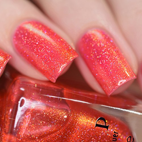 Image of ILNP On Location - Orange Coral Holographic Nail Polish