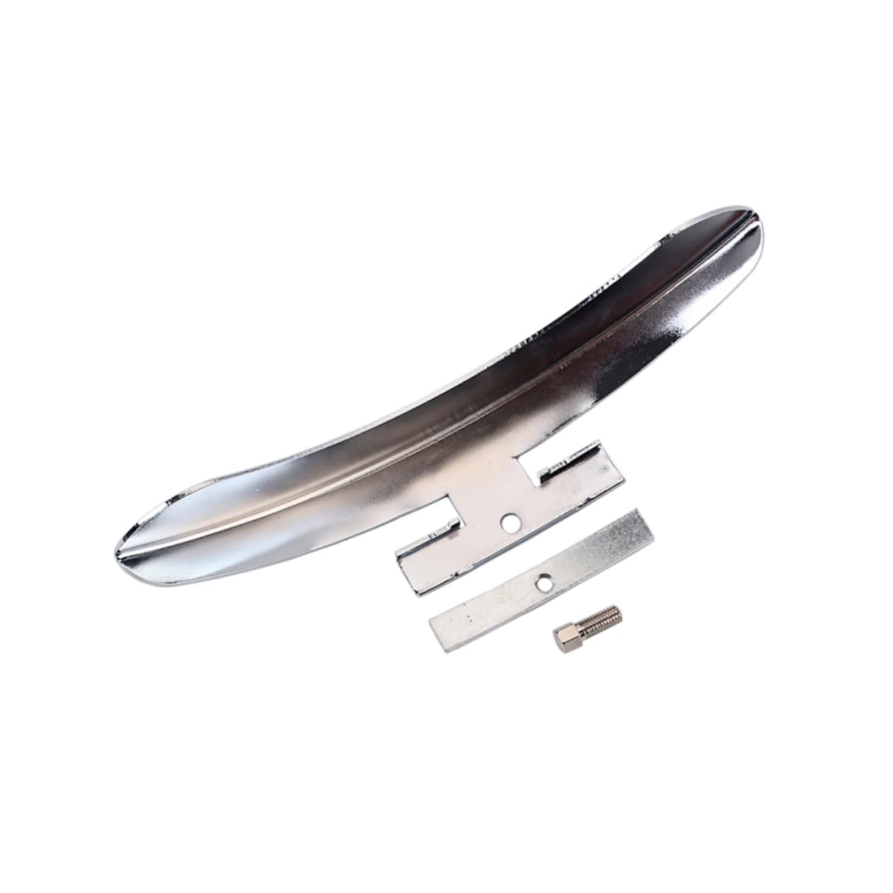 VANZACK Zinc Alloy Banjo Armrest Single Leg Design Durable Replacement Part for Vintage Model Banjos Polished Silver for Music Lovers and Restoration Projects