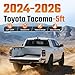 BDFHYK Truck Bed Mat, All-Weather TPE Heavy Duty Liner Compatible with 2024-2025-2026 Toyota Tacoma 5FT Bed, Perfectly Flush & Flexible Car Cargo Mat Accessories (Not Fit Drop-in Bed Liners)