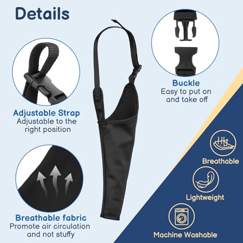 Image of BARKLESS Dog Leg Sleeve for Front Single Leg After Surgery to Anti Licking | Breathable Dog Recovery Suit for Male /Female, Stop Scratching, Left /Right Joint Wound Cover, Cone Alternatives, Black XL