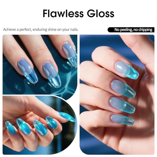 Esmalte en gel Jelly Blue 10ML transparente miniatura 5