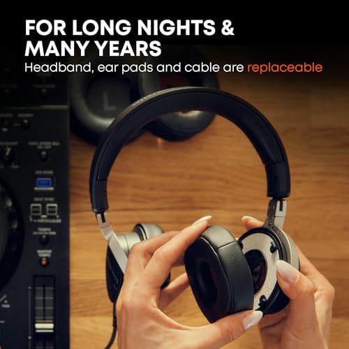 Image of beyerdynamic DJ 300 PRO X Club Professional DJ Headphones 2-in-1 On-Ear and Over-Ear Ear Cups Included. 45 mm Driver, Foldable, Detachable 4.9 Ft Cable, 1 /8 inch Jack w 1 /4 inch Adapter, Black & Silver