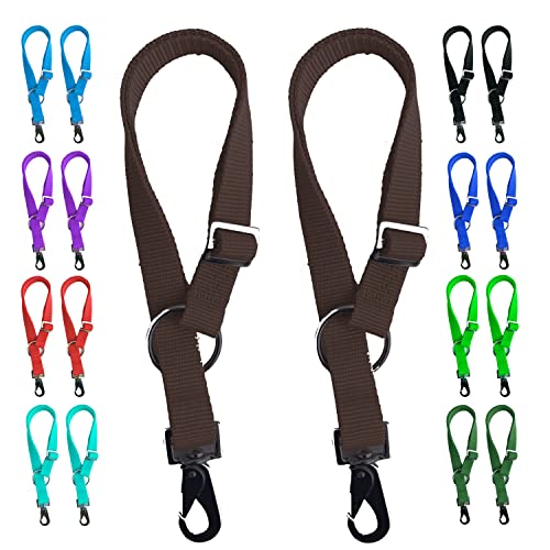 Majestic Ally Pack of 2 Horse Water Bucket Strap Hangers, Adjustable 18” to 30” length