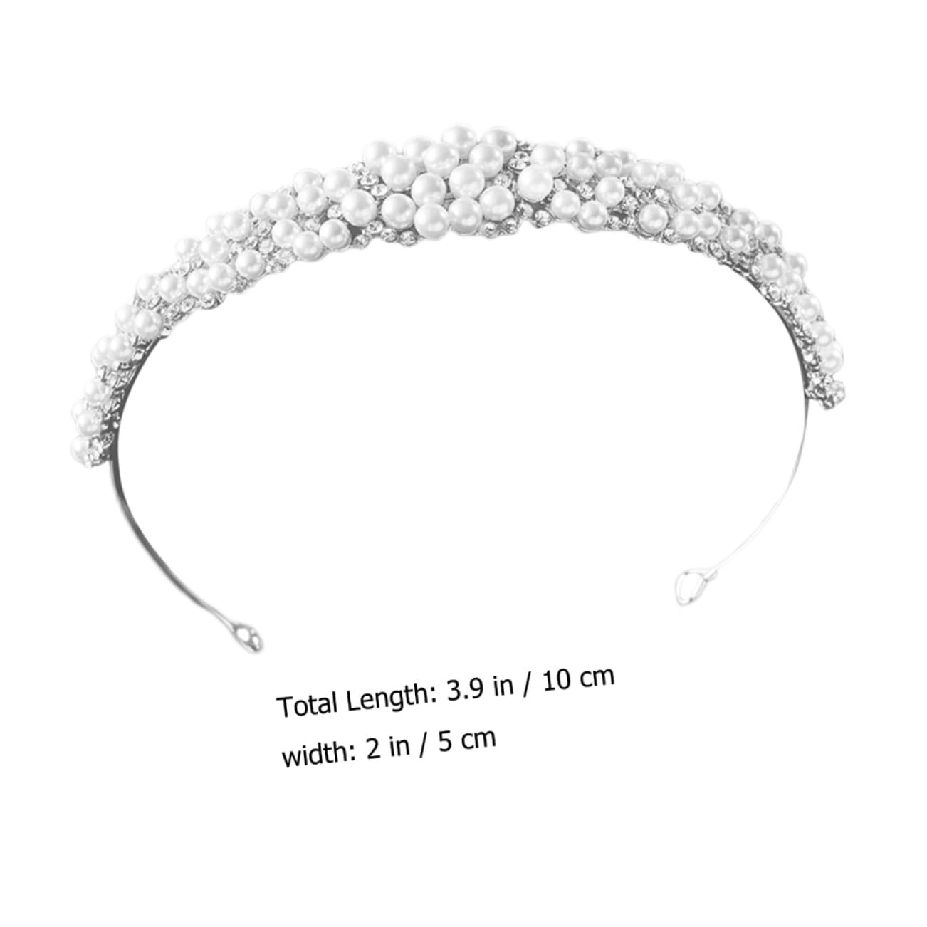 Healeved 4piezas Diadema De Perlas Imitación Para Novia Brillantes Accesorio De Boda Elegante y Atractivo Para Fiestas y Celebraciones