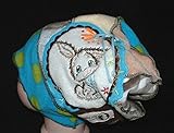  LunaChild Fleece Mütze Beanie Unikat Neu 44 45 46 Hase Hasi braun von Hand gefertigt