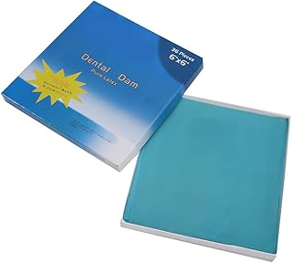 Rubber Dam Dam Dental, Latex Dental Dam Treatment Dental Dam Safe Hygienic Teeth Restoration Dam Oral Care Tool Latex Oral Latex Treatment Dental Dam (6 * 6 36 sheets in a box)