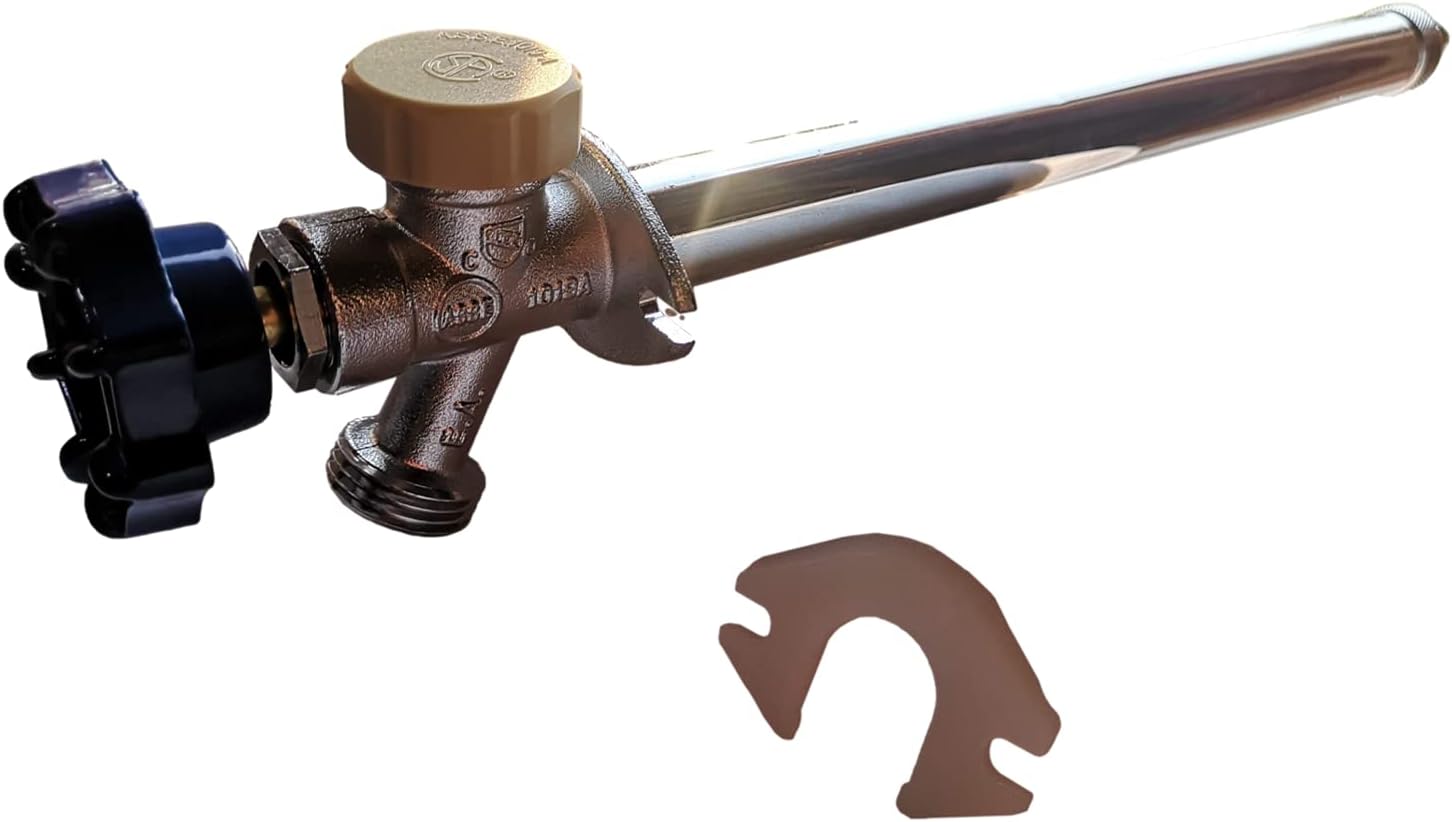 1 Piece XFITTING AntiSiphon Frost Free Sillcock 10", 1/2" Pex x 3/4" GHT Valves, Pex B Crimp