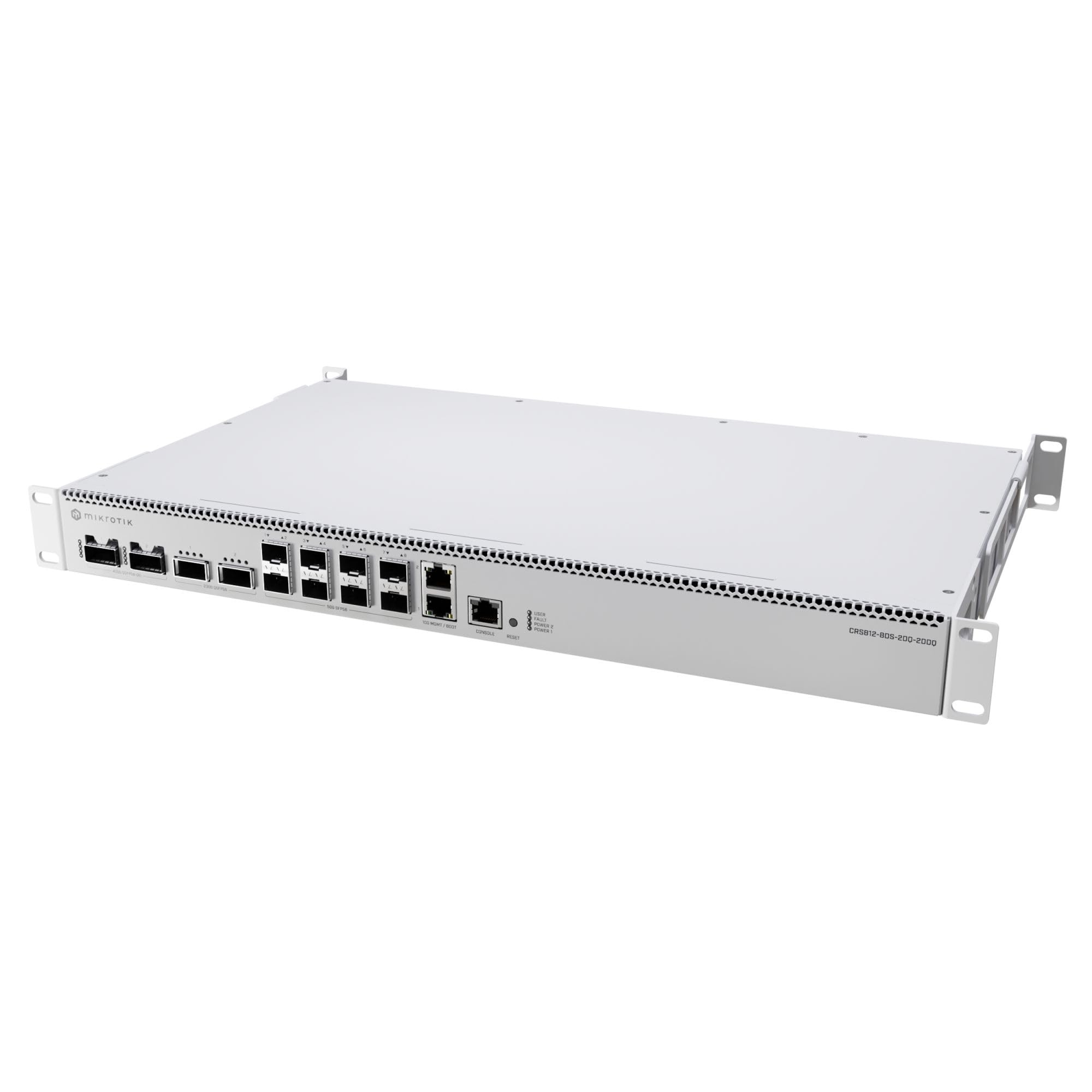 Mikrotik Crs812 Ddq 10g Ethernet [100/1000/10000] (mikrotik Crs812 Ddq Cloud Router 400gb Switch - Crs812-8dS-2dQ-2ddQ-Rm)