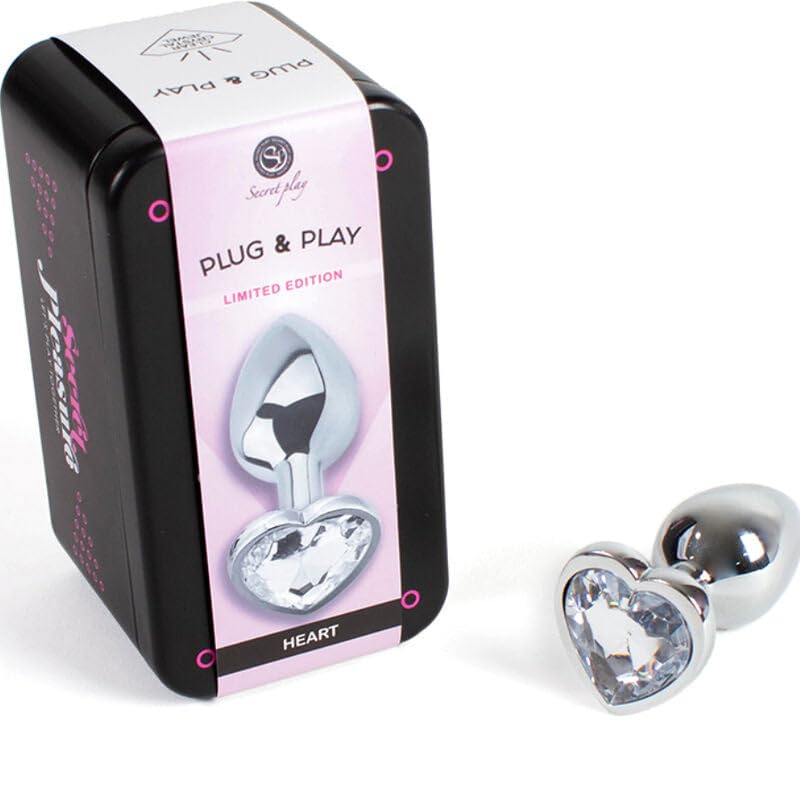 SECRET PLAY - PLUG ANAL CORAZÓN - TRANSPARENTE