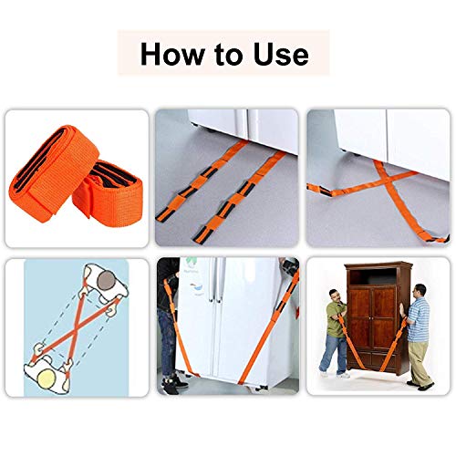 Image of MEZON Home Carry Furnishings Easier Furniture Adjustable Moving Straps Forearm Delivery Transport Rope Belt Transport Carry Tools Heavy Weight Lifting Carry Strap Easily Move 2Pcs /Pair