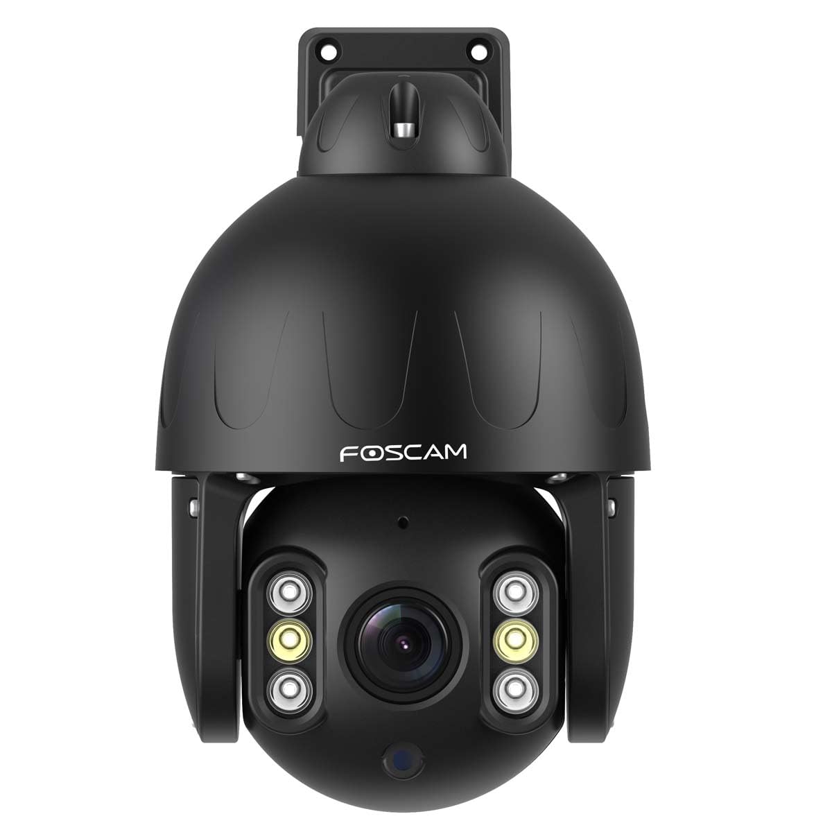 Foscam SD8EP 8 MP PoE PTZ Dome kamera do monitoringu z 4-krotnym zoomem optycznym, jakość wideo UHD, HDR, do użytku wewnątrz i na zewnątrz, inteligentna identyfikacja osób i pojazdów (czarna)