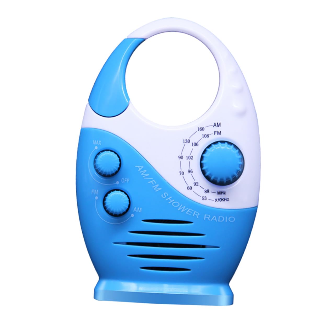 Toddmomy Radio Portátil Am/FM para Baño y Vacaciones, Mini Radio Azul Material Abs y Alta Relación Señal-Ruido para Uso en Ducha