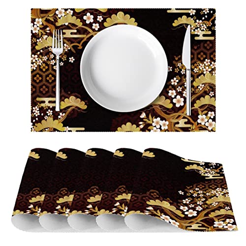Sets de table japonais lavables pour protéger votre table des taches