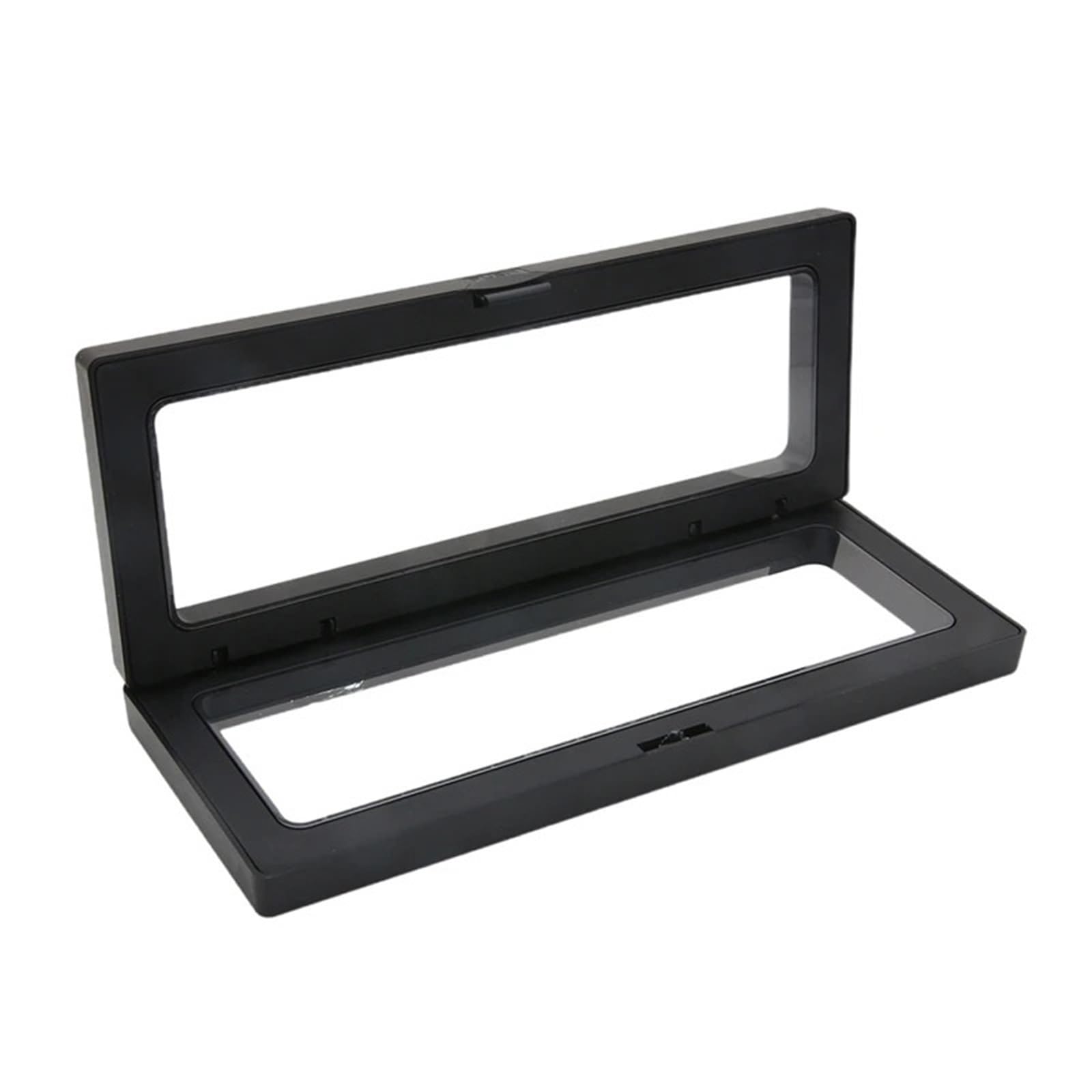 16pcs PE Film Colorful Jewelry Storage Box 3D Packaging Case Gemstone Free Stand Floating Frame Membrane Ring Earring Bracelet Display For Earring Necklace Bracelet(Black,7 * 18cm)