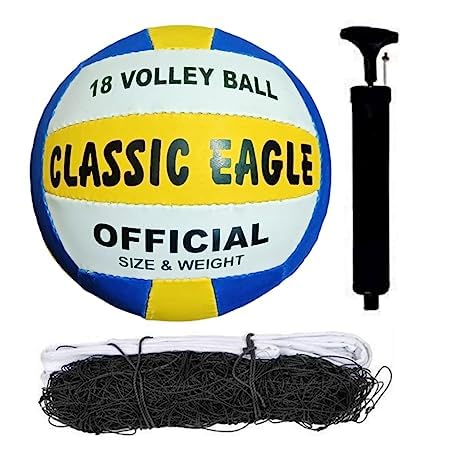 Vishwa Sports Classic Eagle 18 Volleyball with Wonderful Look Size-4 with Full Volleyball Kit,Official Size and Weight, (Set of 1 Multicolor Set) .. (B0C7W4MTF5) Amazon Price History, Amazon Price Tracker