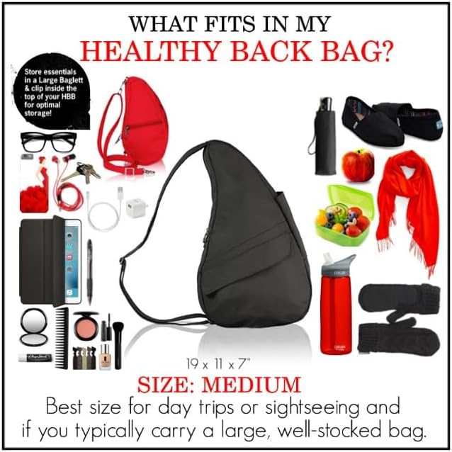 AmeriBag 19" Microfiber Healthy Back Bag Ergonomic Crossbody Sling for Everyday Use, Travel & Walking Comfort - Image 9