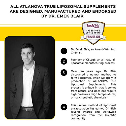 Atlanova True Liposomal Vitamin C 1000Mg Liquid – Superior Absorption Formula, Natural & Vegan Dietary Supplement, Dr. Formulated, Sodium Ascorbate, Collagen Boost & Immune Support – 5 Oz. 30 Servings #TOP1