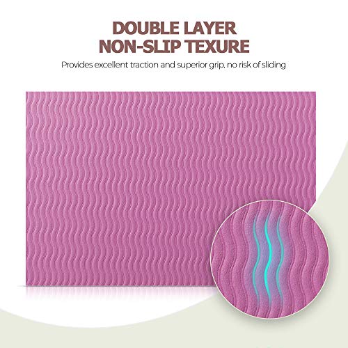 image for YXwin Yoga Mat, Classic 1/4 Inch Thick, Non Slip Pro Yoga Mat, Eco Fri