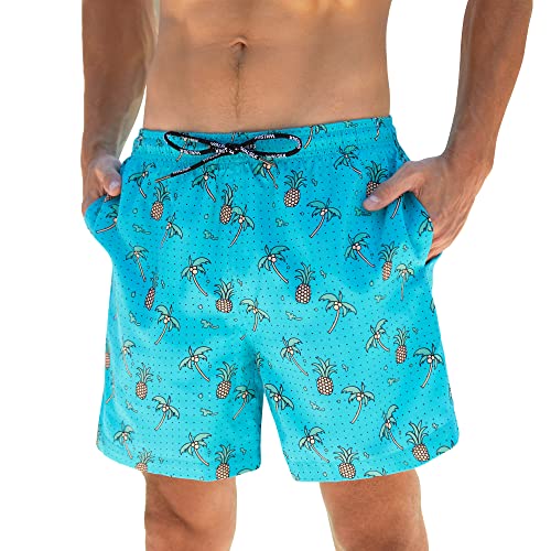 ENVMENST Mens Swim Trunks Colorful Funny Printed Swimming Suit Beach Board Shorts with Compression Liner for Men(S-3XL)2