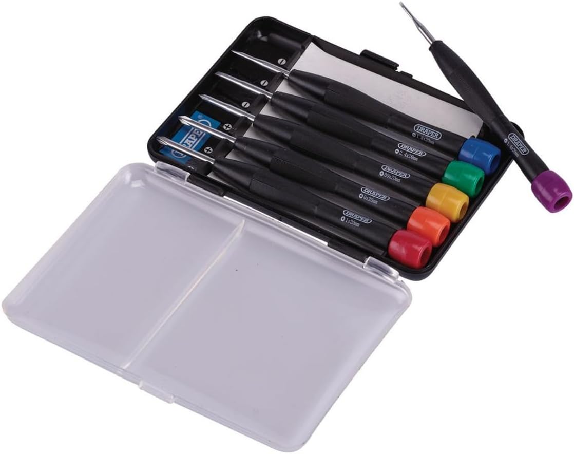 Draper 20644 Precision Screwdriver Set, 6 Pcs, Blue