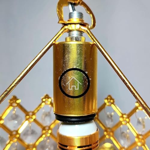 Image of Ewings 160mm Crystal Pendant Chandelier for Ceiling | Luxury Hanging Light for Living Room, Dining Room, Hall | Antique Brass Finish with K9 Crystals | Decorative Jhoomar for Home Decor