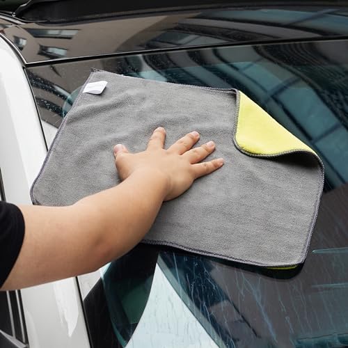 AmazonBasics Microfiber Cleaning Cloth | 800 GSM | Ultra Soft | Super Absorbent | Reusable | Pack of 2 (Multicolor) - 40cm X 40cm (Image - 2)