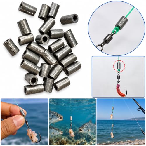 Image of Fishing Wire Weight Sinker - (10Pieces) Lead Jalkathi - Pipe Shape - 1 cm to 1.5 cm Each -Lead Fishing Tackle