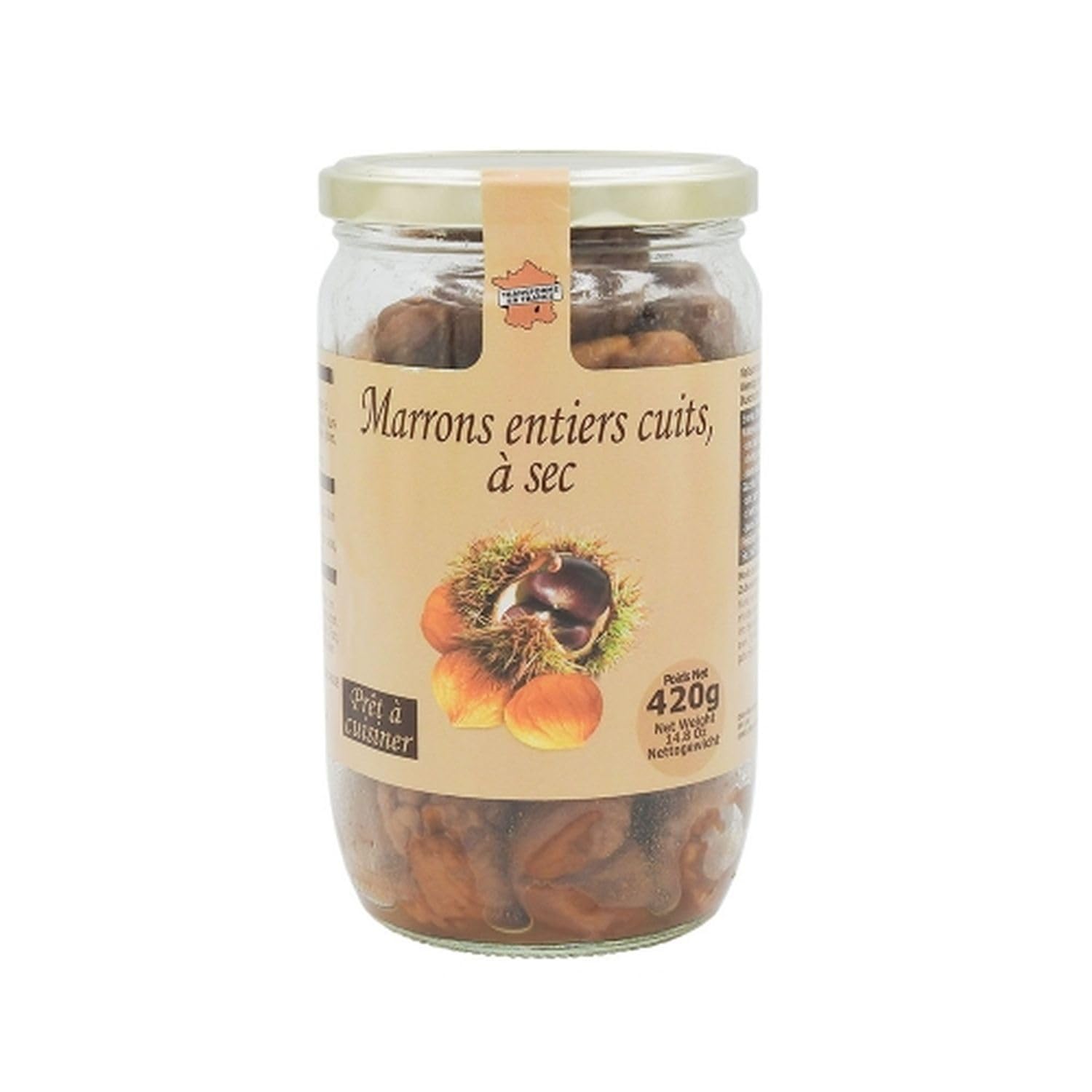 Lote de 12 castaños enteros cocinados al natural – Maceta 420 g