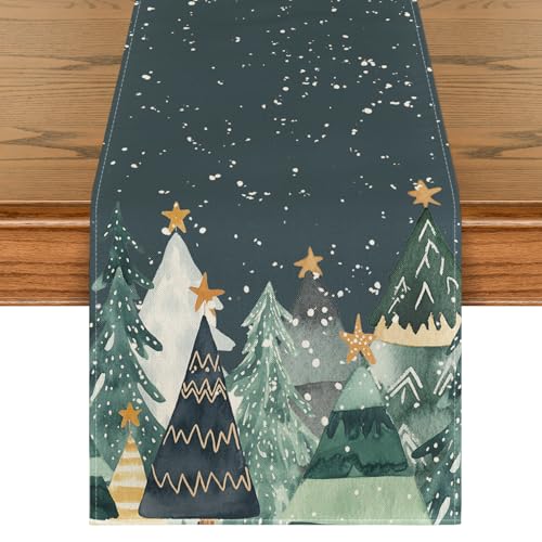 Artoid Mode Bäume Sterne Schneeflocken Weihnachten Tischläufer,...