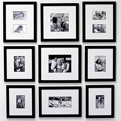 9-Frame Family Portrait Gallery with 3 inch Designer Mat Cover
