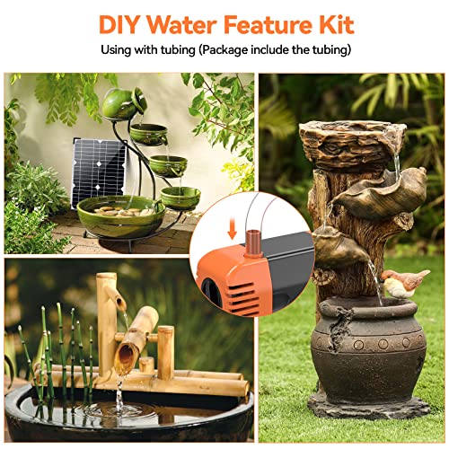 Image of POPOSOAP 20W Solar Water Pump, Solar Powered Water Pump Outdoor with 320GPH Solar Pump, 7 Sprayers, 16.4ft Cable, 6.6ft Tubing for Outdoor Pond, Fish Tank and Garden Water Features
