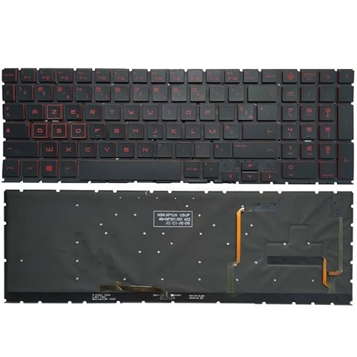 HP 15-DH 15-DC DC0003la DC005TX TPN-C144 Q211 C143 バックライト付きロシア語 RU/US/UK/フランス語 FR/ドイツ語 GR/スペイン語 SP ノートパソコンキーボード(FR keyboard)