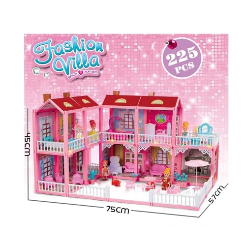 Image of Doll House for Girls Toddlers 4 Story 10 Rooms Playhouse with Dolls Toy Figures, Furnitures, Accessories, Doll House Toys Gift for Kids Gift for for 3 4 5 6 7 8 9 10 Year Old (Limited Edition)