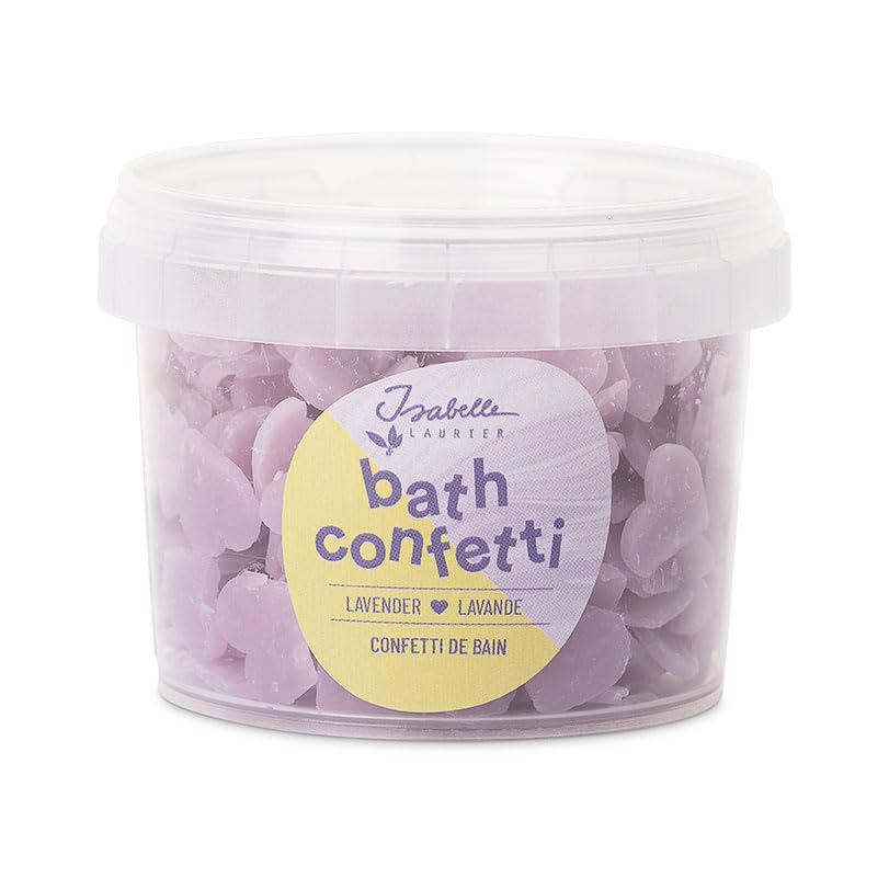 Isabelle Laurier - Bath Confetti for Children and Adults - Bath Additive with 98% Natural Ingredients - Lavender Fragrance