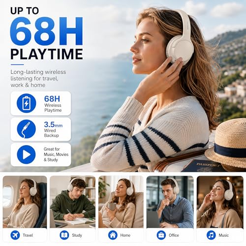 Bluetooth-Headphones-Over-Ear-Wireless-Headsets-68HStereo-Bass6EQMilk