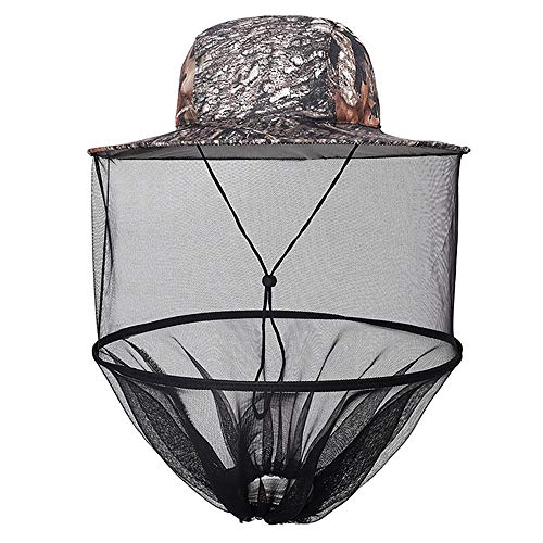 Festnight Chapéu de proteção solar dobrável ao ar livre com proteção de malha de rede de cabeça para