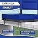 LLEVTIC Stadium Seats with Back Support,Bleacher Chairs with Cushion, Portable Folding Stadium Chair with Removable Cushion and Large Pocket for School Events Sports Game(Blue 2 Pack)