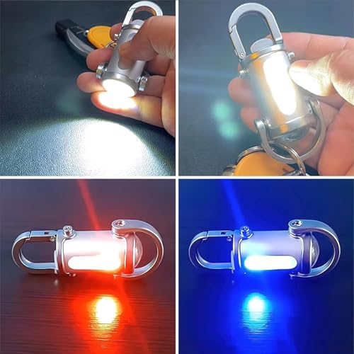 Image of Mini LED Flashlight, Small Torch with 1200 Lumens, Super Bright Pocket Size USB C Rechargeable Keychain Light, Portable Key Ring with Powerful COB Torchlight for Everyday Use