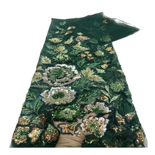 Vestido de novia DIY con tela lentejuelas posicionamiento multicolor y malla bordada 5 yardas