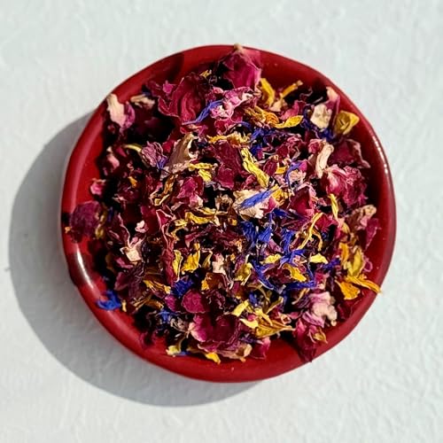 Edible ‘Over The Rainbow’ Natural Dried Flower Petal Mix - 500g - Certified Food Grade (336)