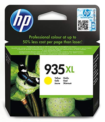 HP 935 XL C2P26AE Cartuccia Originale per Stampanti a Getto di Inchiostro, Compatibile con OfficeJet 6820; OfficeJet Pro 6230 e 6830, Giallo
