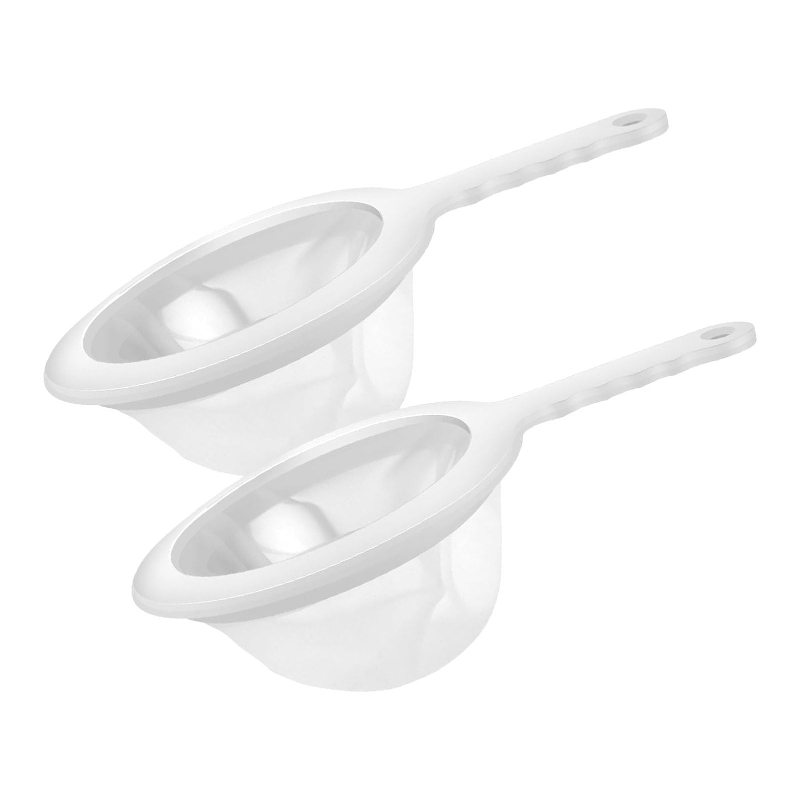 Confezione da 2 colini a rete ultra fine in plastica nylon per alimenti e succhi, setaccio da cucina per yogurt, con manico, per spremere la cucina, 120/200 maglie