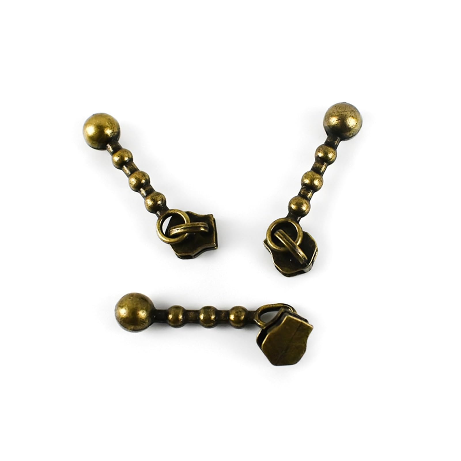 Tirones para deslizamientos de cremallera de metal Deslizador del tirador de la cremallera for cremalleras de Metal, bolsa decorativa con cabeza de cremallera, ropa, chaqueta, accesorios de costura DI